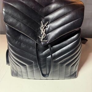 Saint Laurent Black Leather Quilted Bag